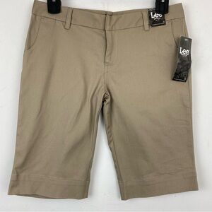 Lee size 11 Juniors Khaki Stretch Classic Bermuda Uniform Shorts